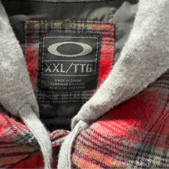 Vintage Oakley Flannel Lined Shirt with Hood - Picture 14 of 14